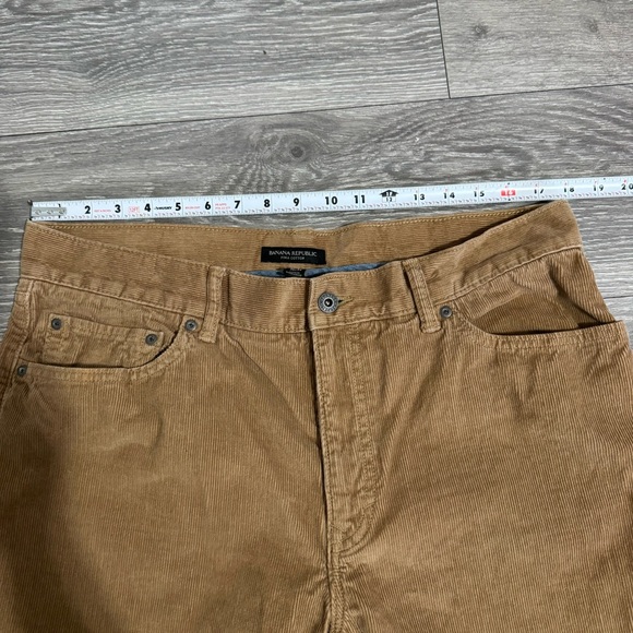 Banana Republic Men Khaki Corduroy 100% Pima Cotton  Straight Leg Pants Sz 36x34 - Picture 12 of 16
